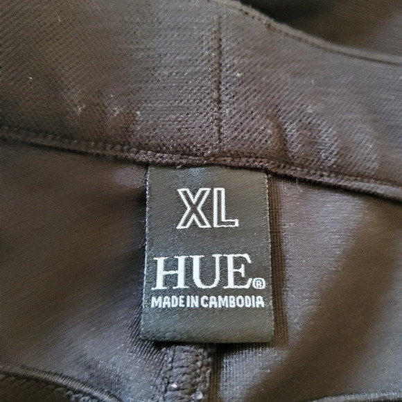 Hue Skinny Fit Sleek Ponte Black Leggings Size Women's XL - Picture 10 of 11
